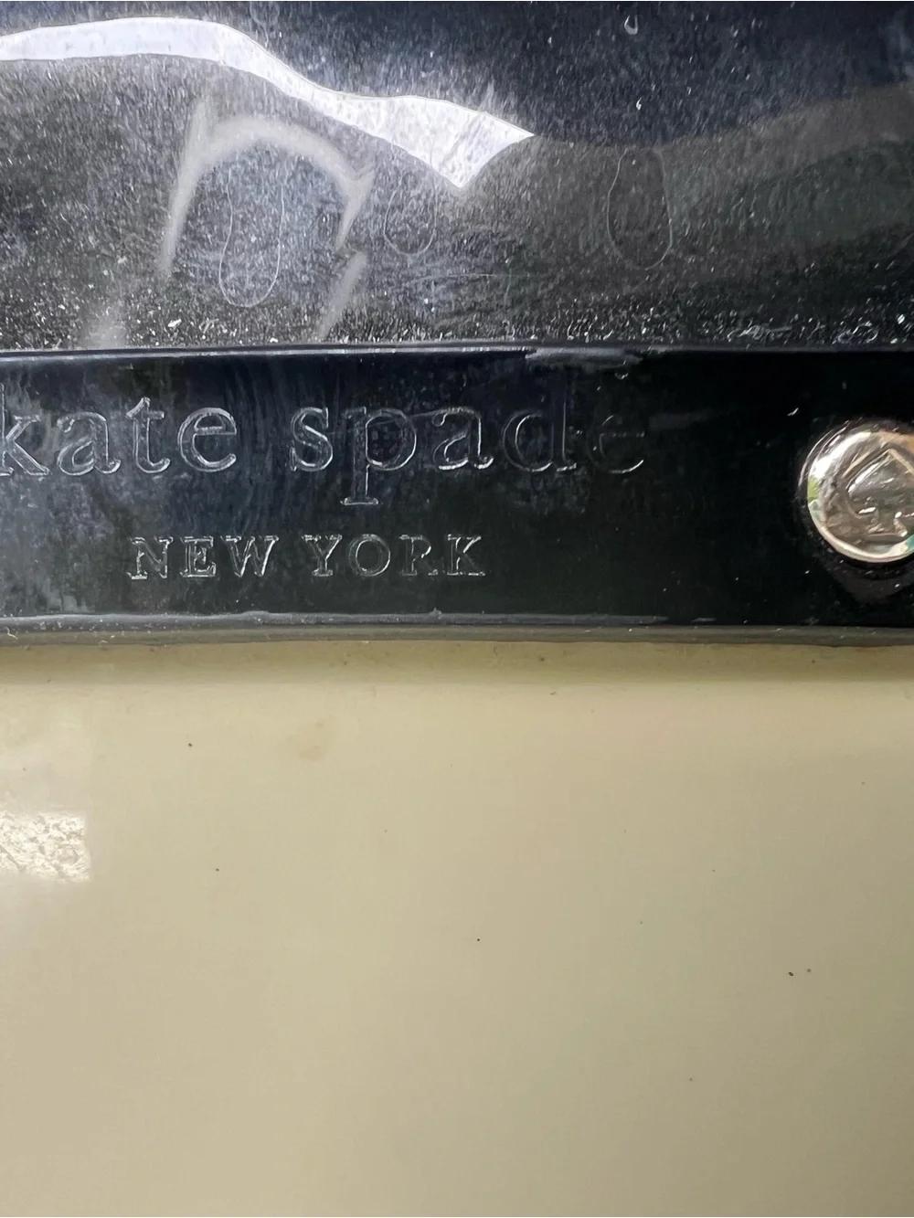 Kate Spade Black and Cream Striped Tote Bag
